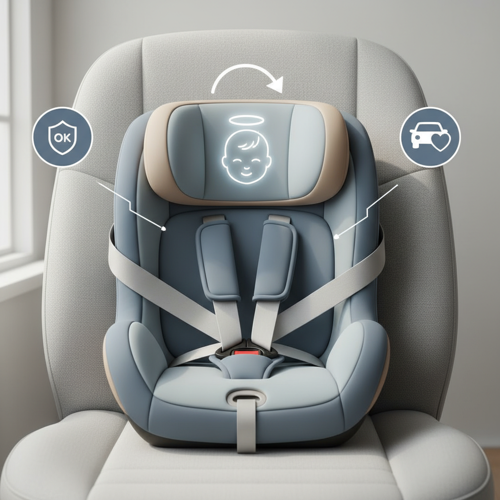 Vaiko kėdutės automobilyje: taisyklės, kurias būtina žinoti