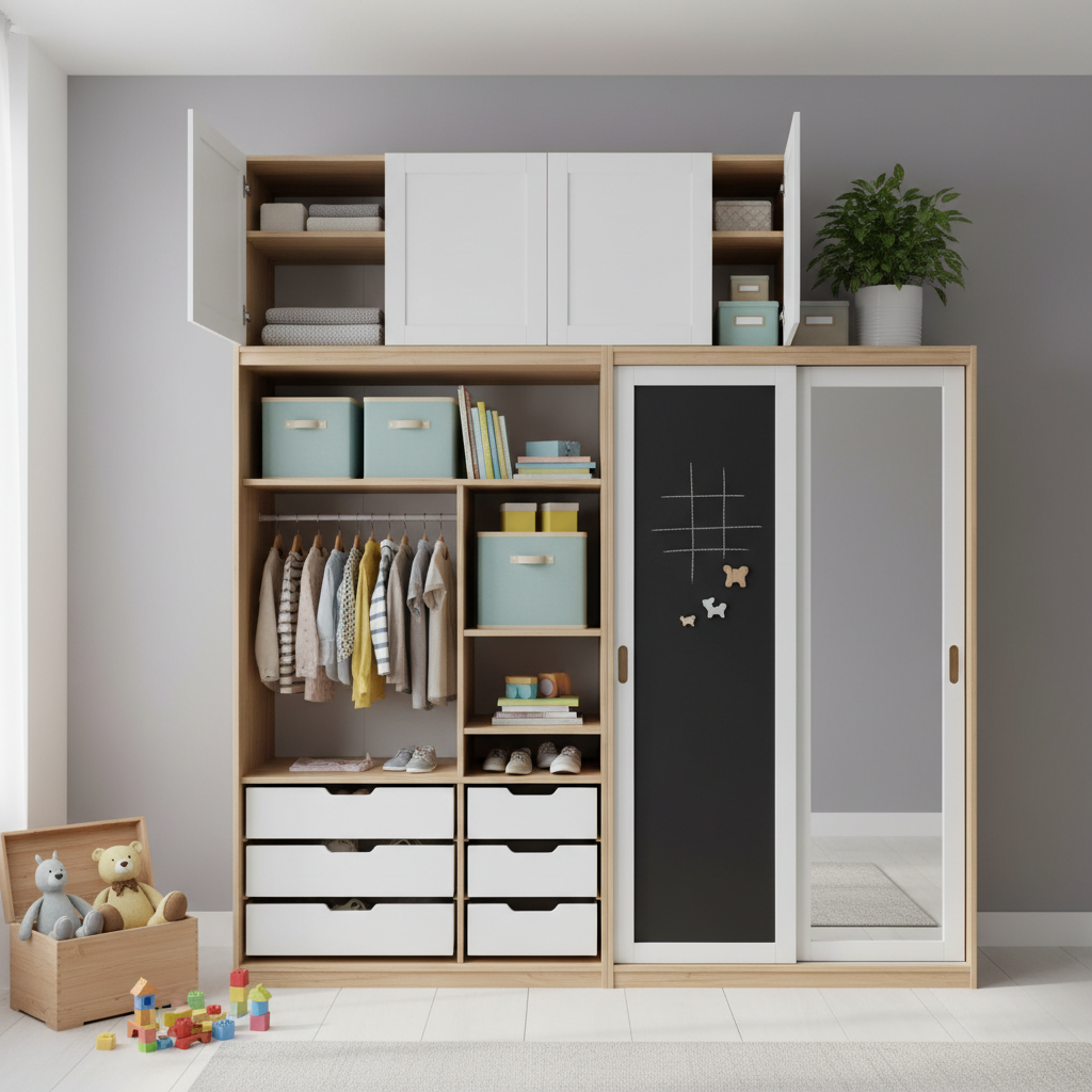 Spinta vaiko kambariui: kaip išsirinkti ir taupyti vietą?