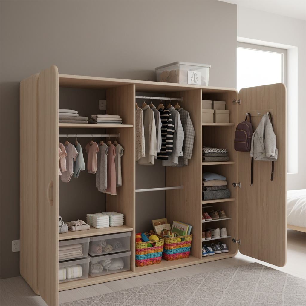 Vaiko kambario spinta: kaip išsirinkti ir sutaupyti vietos